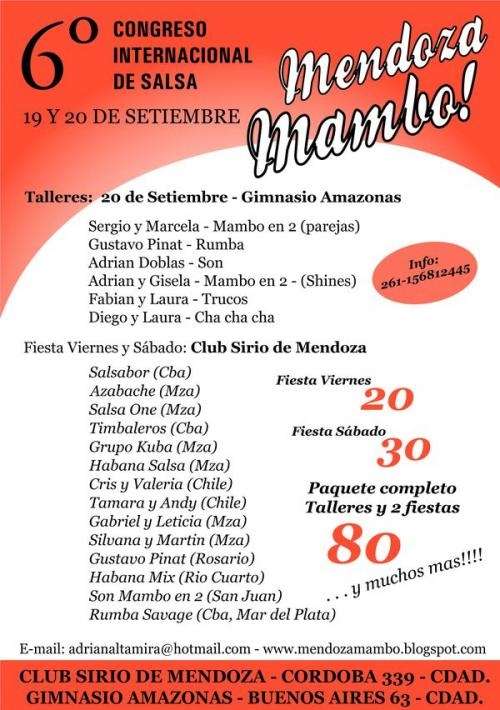6° congreso internacional de salsa - mendoza mambo 2008