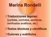 Traductora pública en idioma inglés matriculada marina rondelli