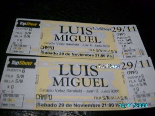 Vendo Entradas De Campo Para Luis Miguel En Buenos Aires - Entradas ...