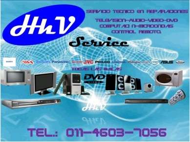 Servicio de reparaciones de: tv-audio-dvd-microondas-pc-control remoto