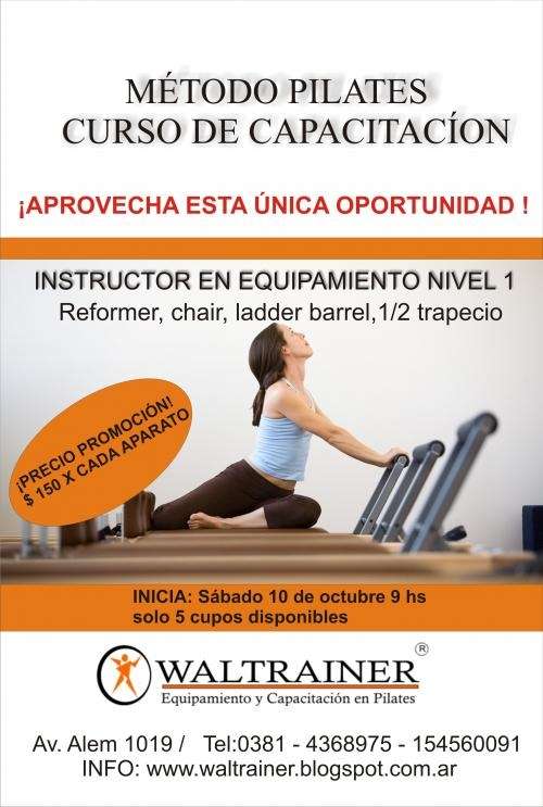 Pilates en tucuman ( cursos de capacitacion en equipamiento)