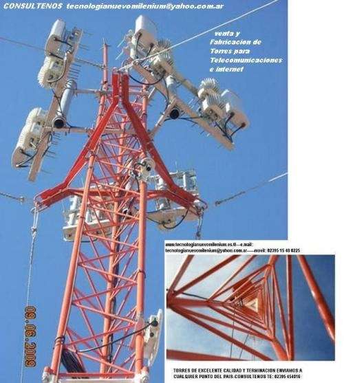 Venta y fabricacion de torres para telecomunicaciones e internet