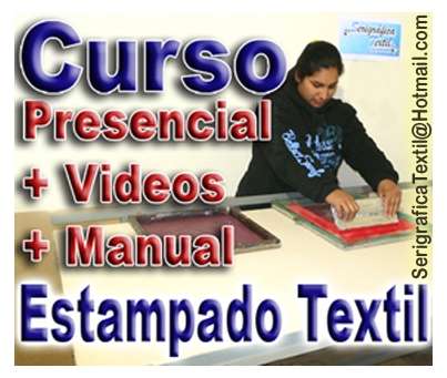 Curso presencial de estampado textil + videos + manual