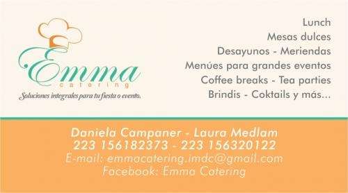 Emma catering, soluciones integrales para tu evento.