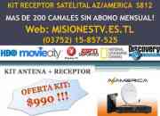 Kit receptor satelital azamerica s812 hdmi. mas d…, usado segunda mano  Argentina 