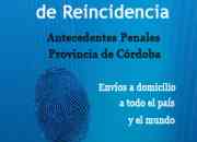Certificados de Reincidencia (Antecedentes Penales) de Córdoba