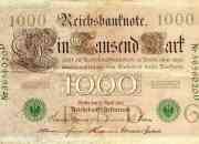 Billete de alemania 1000 mark ano 1910, usado segunda mano  Argentina 