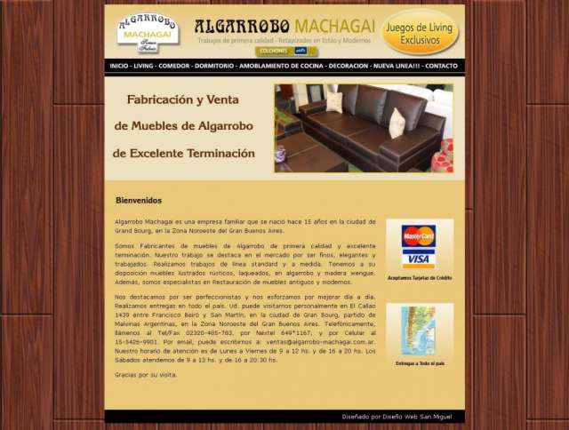 Muebles de algarrobo de primera calidad | entregas en garín | algarrobo machagai