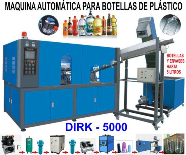 Maquina automatica para fabricar botellas plasticas.