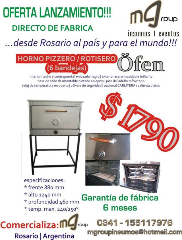 Horno Pizzero Eg 6 Moldes – Gastroquil
