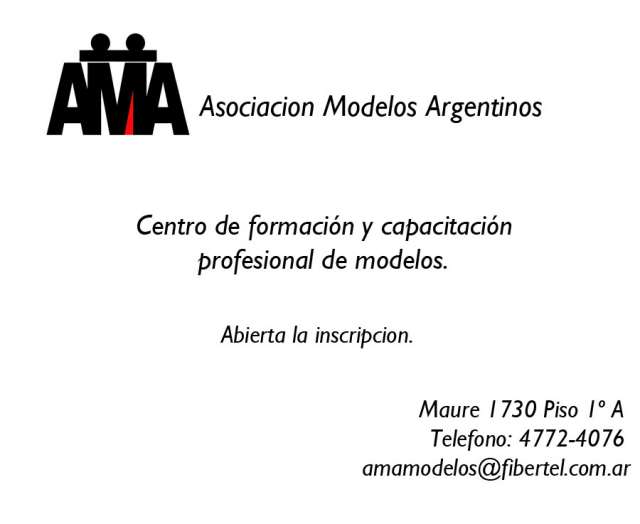  (asociacion modelos argentinos) - curso de modelo en Belgrano -  Cursos / Clases | 775585