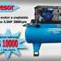 Compresor de aire con motor de 5.5HP naftero www.sunair.com.ar