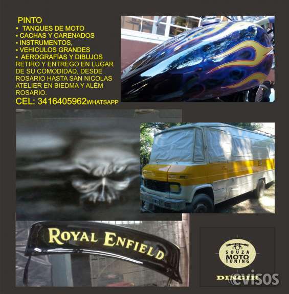 Pinto tanques de moto, cachas, aerografía, lineas deportivas y diseños  perso en Rosario - Otros Servicios | 978461