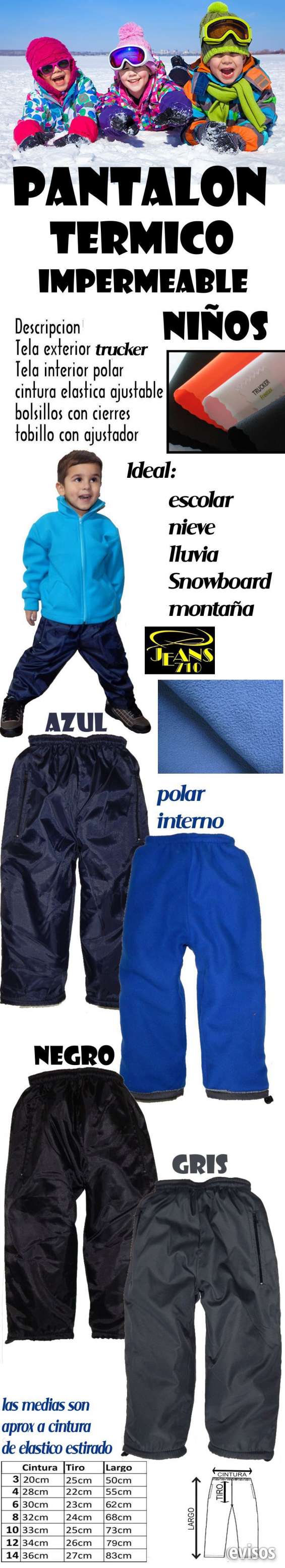 Pantalon Termico Impermeable Niños/as Polar Nieve Jeans710