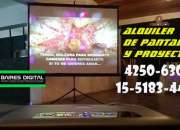 Alquiler de pantalla y proyector en quilmes 4250-… segunda mano  Argentina 