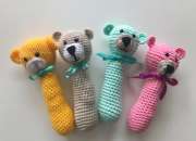 Sonajeros crochet baby shower ajuar, usado segunda mano  Argentina 
